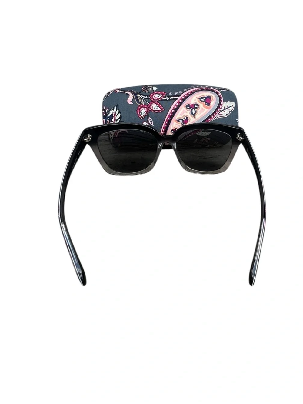 Vera Bradley Paisley Sunglasses in the matching case with clean cloth.